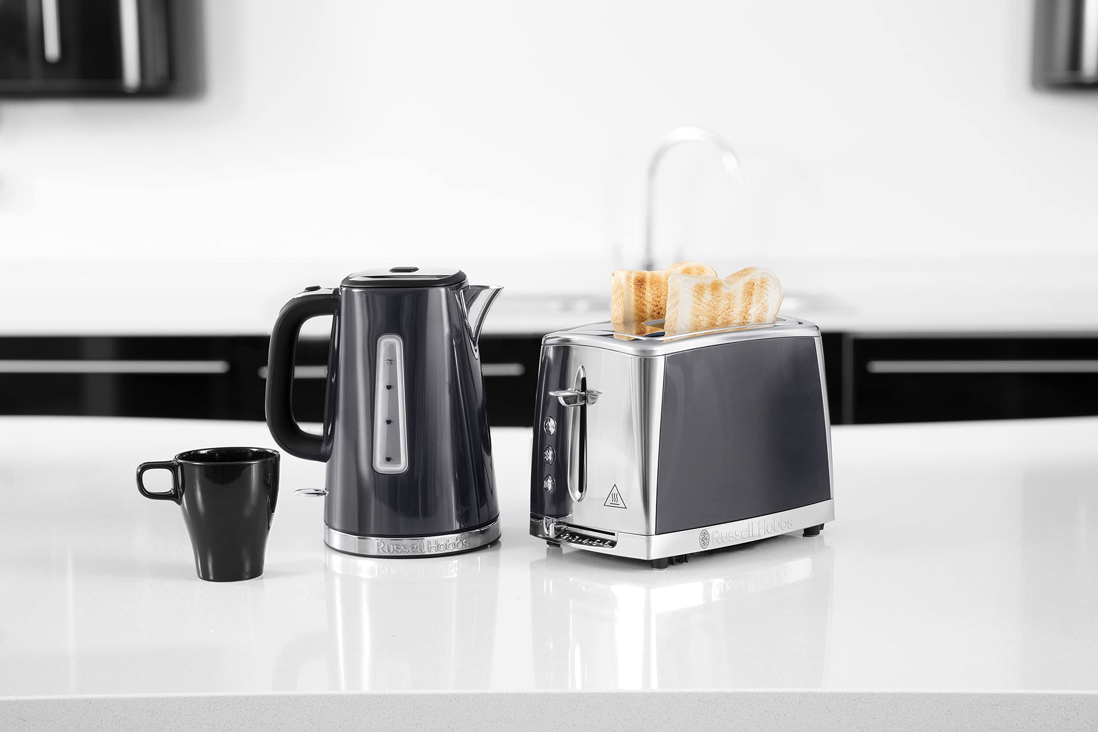 Russell Hobbs Luna Electric Kettle – 1.7L Grey Stainless Steel 3KW
