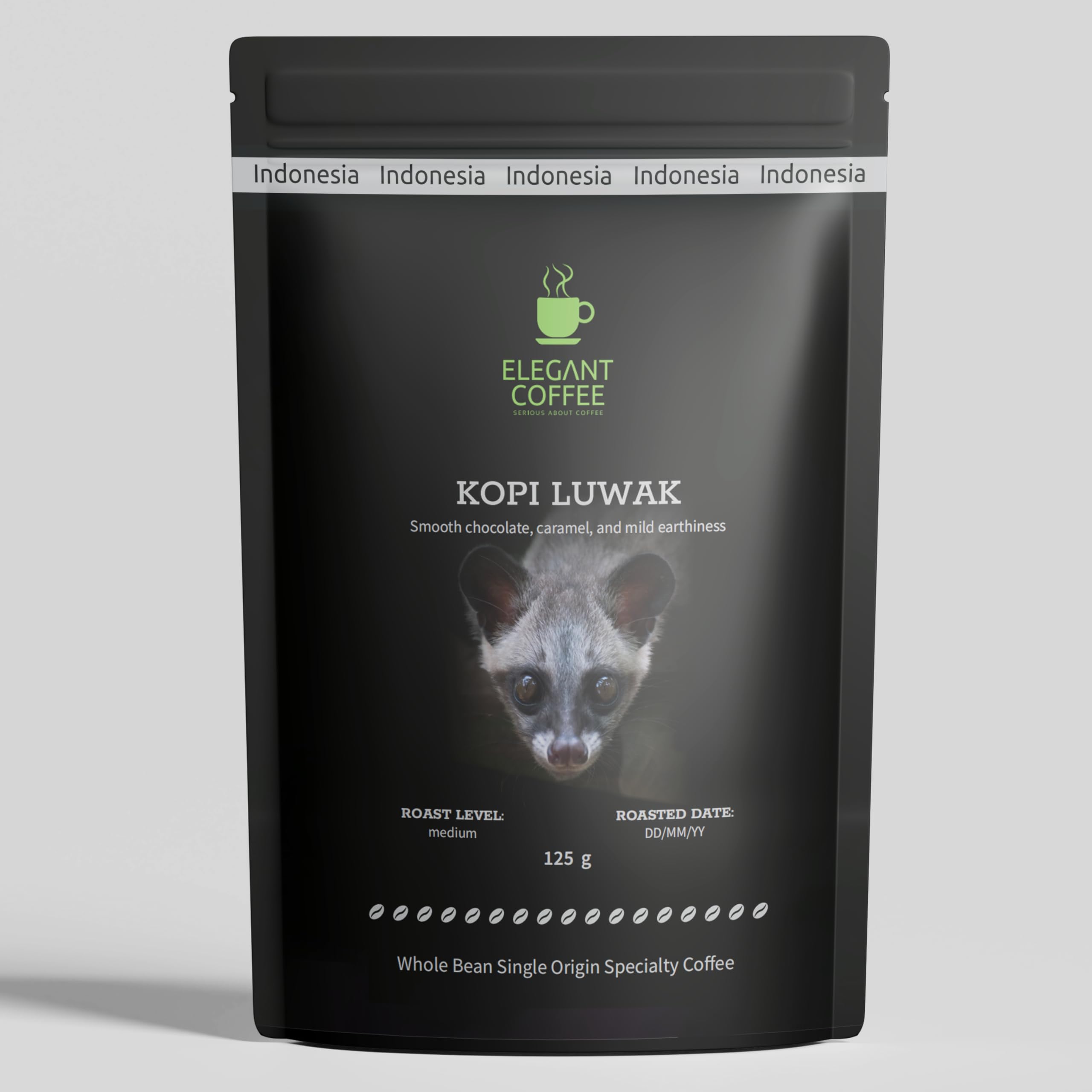 Kopi Luwak Whole Beans – Wild Sourced Arabica Coffee (125g)