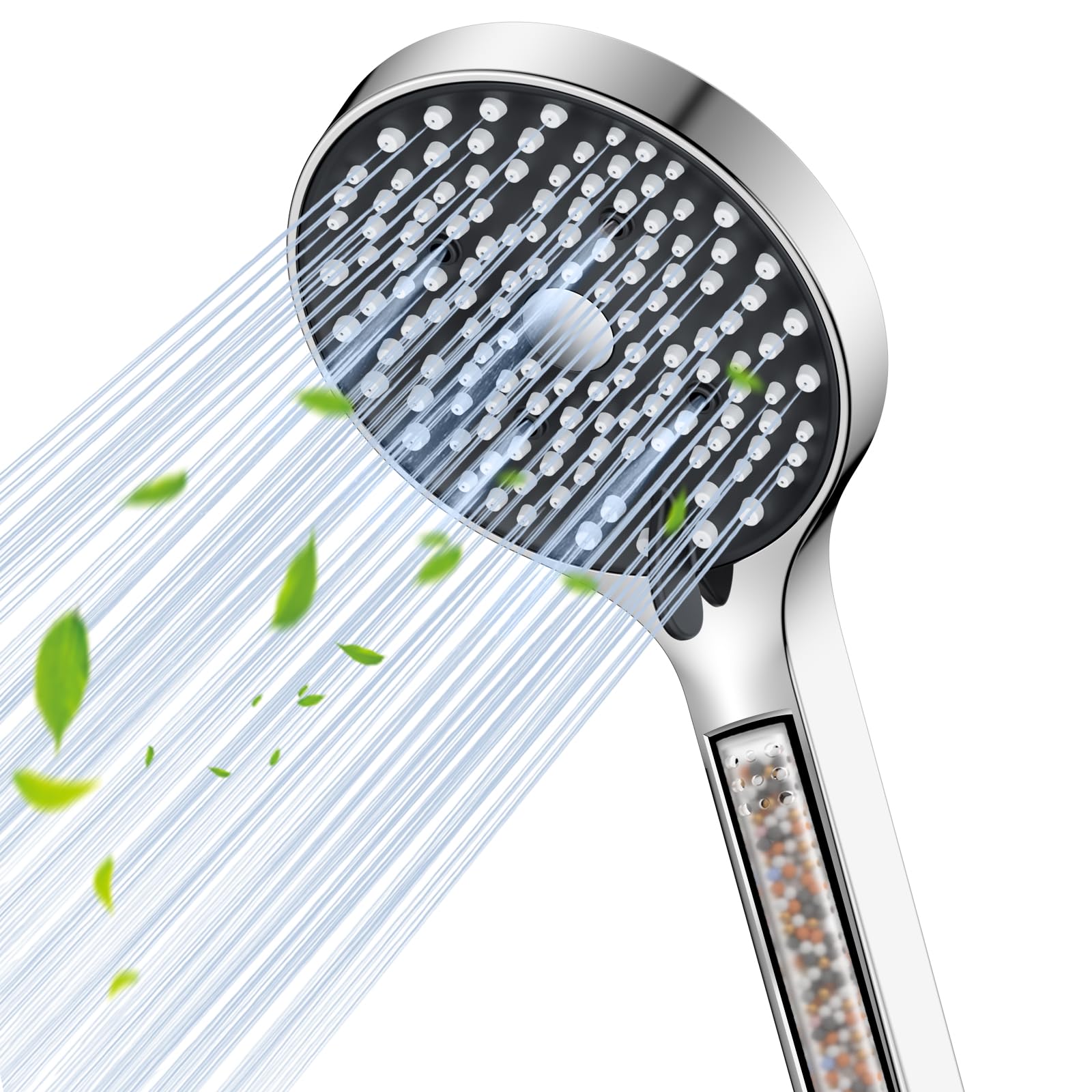 YEAUPE Filtered Shower Head | High Pressure 6-Mode Handheld for Hard Water
