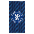 Chelsea FC Official Cotton Beach Towel – Blue Geometric Design (75x150cm)
