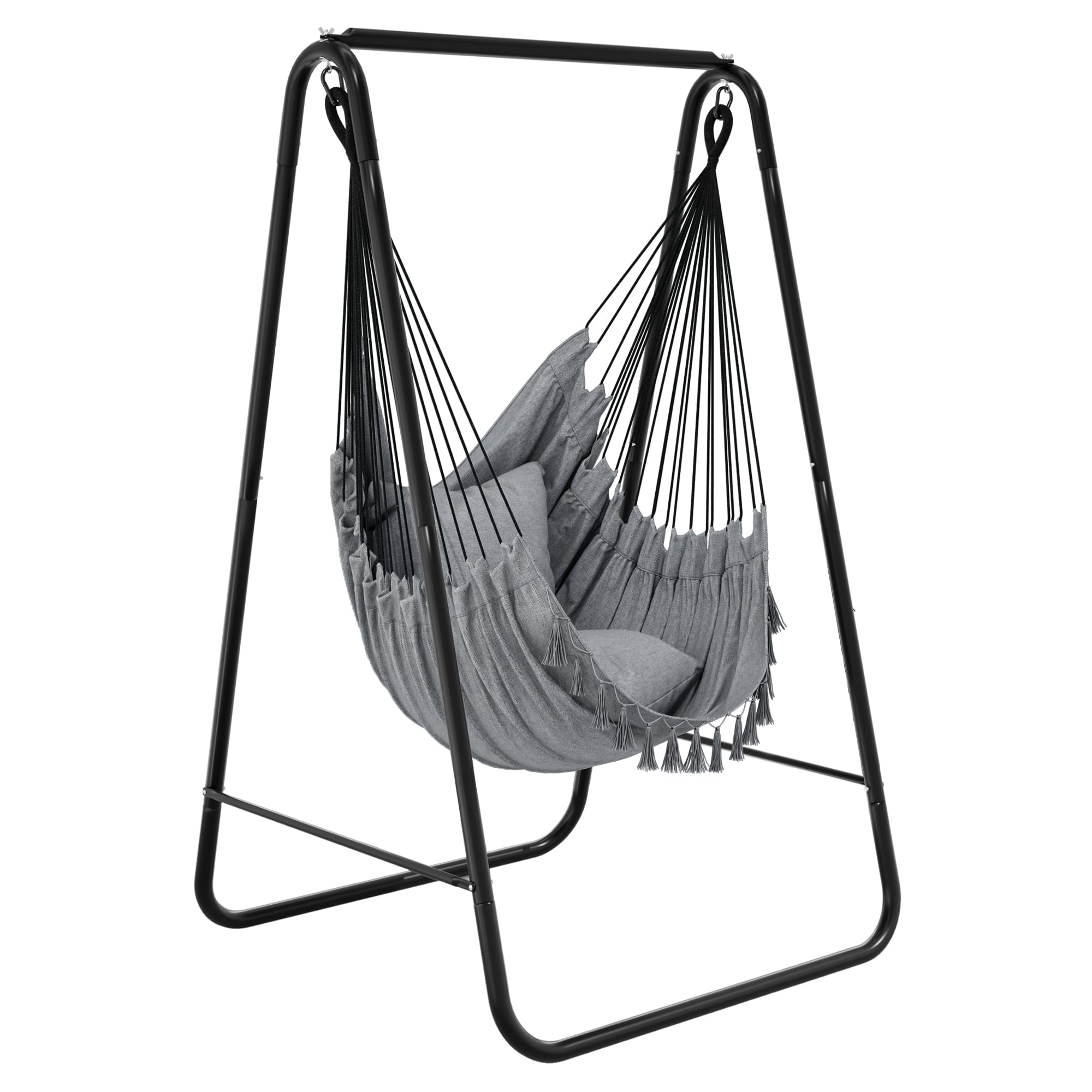 YITAHOME Hammock Chair with Steel Stand – Grey Outdoor Swing Chair