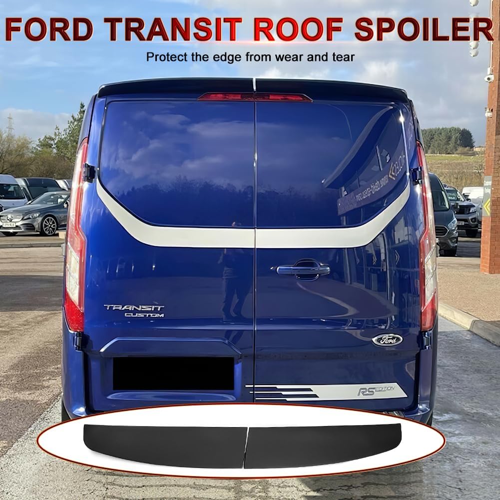 GEARZAAR Rear Roof Spoiler for Ford Transit Custom 2013-2020, Black PU