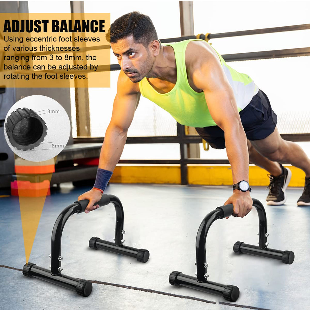 KingMile Parallettes Bars – Carbon Steel Push Up Stands for Calisthenics