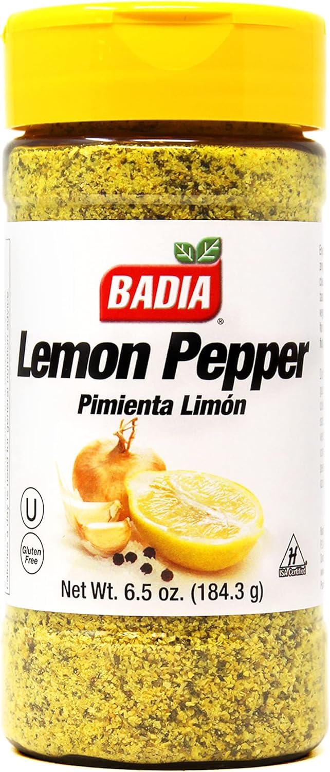 Badia Lemon Pepper Seasoning – Citrus Spice Blend, 184.3g (3 Pack)