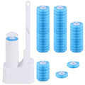 wlich Disposable Toilet Brush Set with 48 Refills and Wall Mount Holder