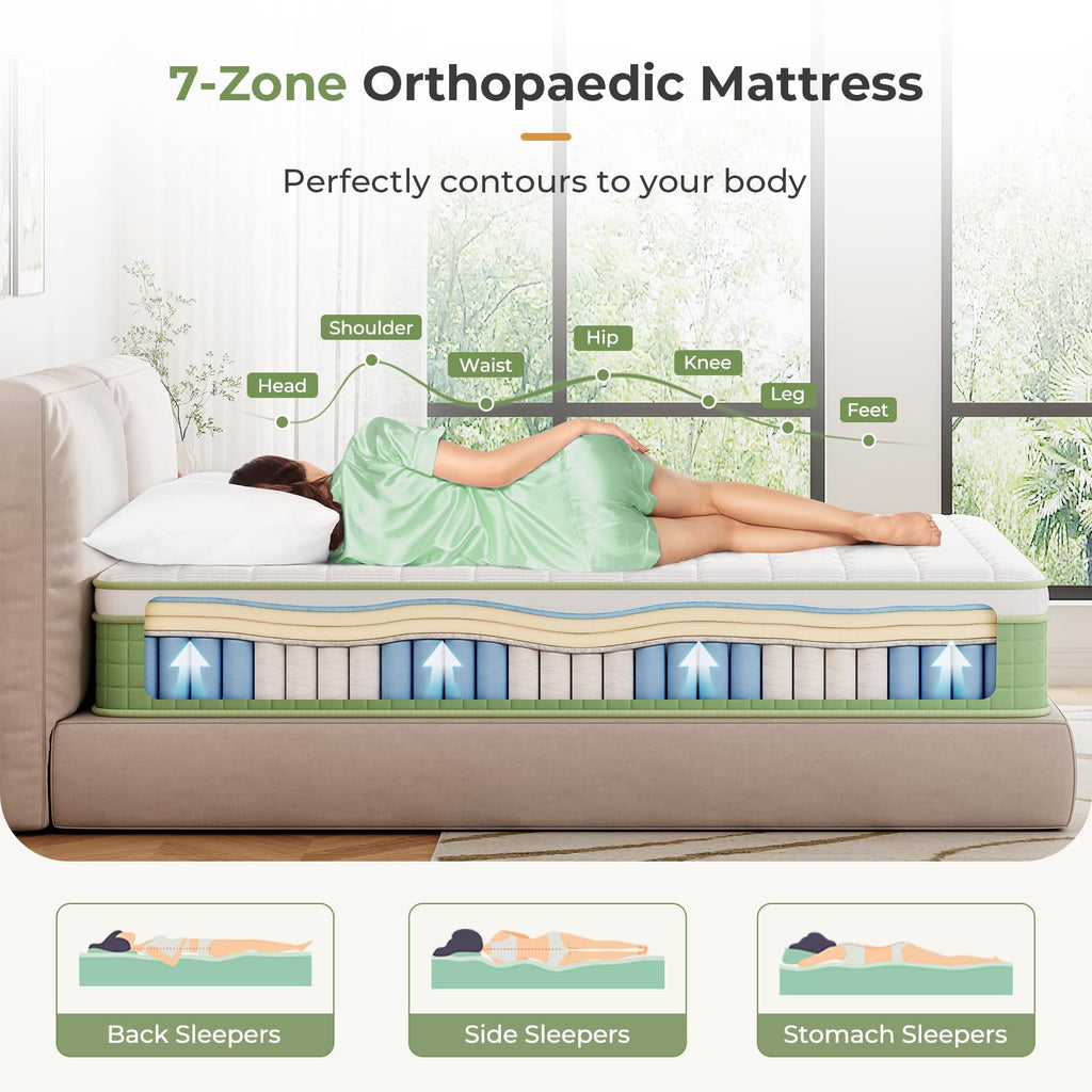 Vesgantti 3FT Single Mattress 90x190cm Hybrid Medium Firm Mattress - image 4