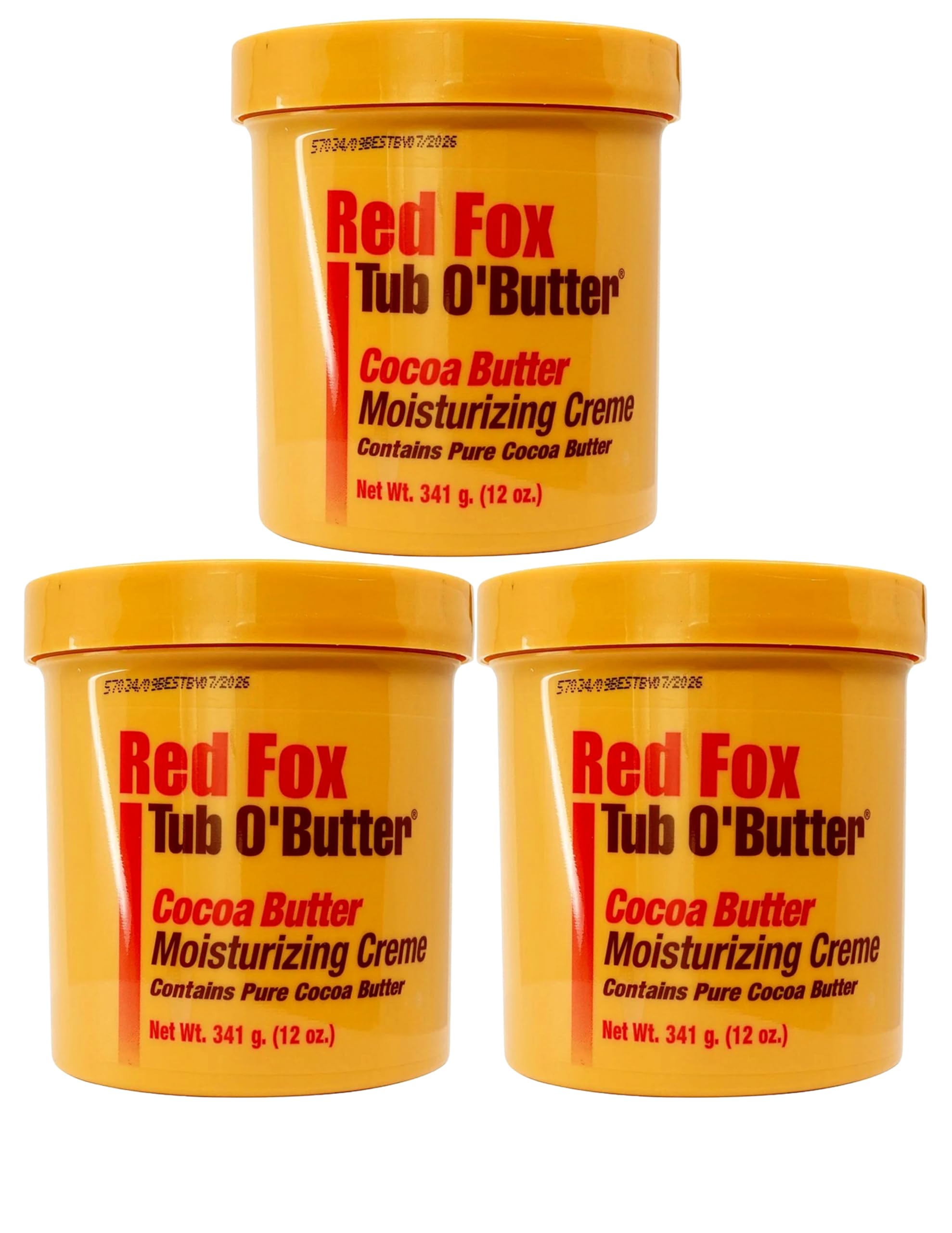 Red Fox Pure Cocoa Butter Moisturizing Cream - 10.5oz (3 Pack)