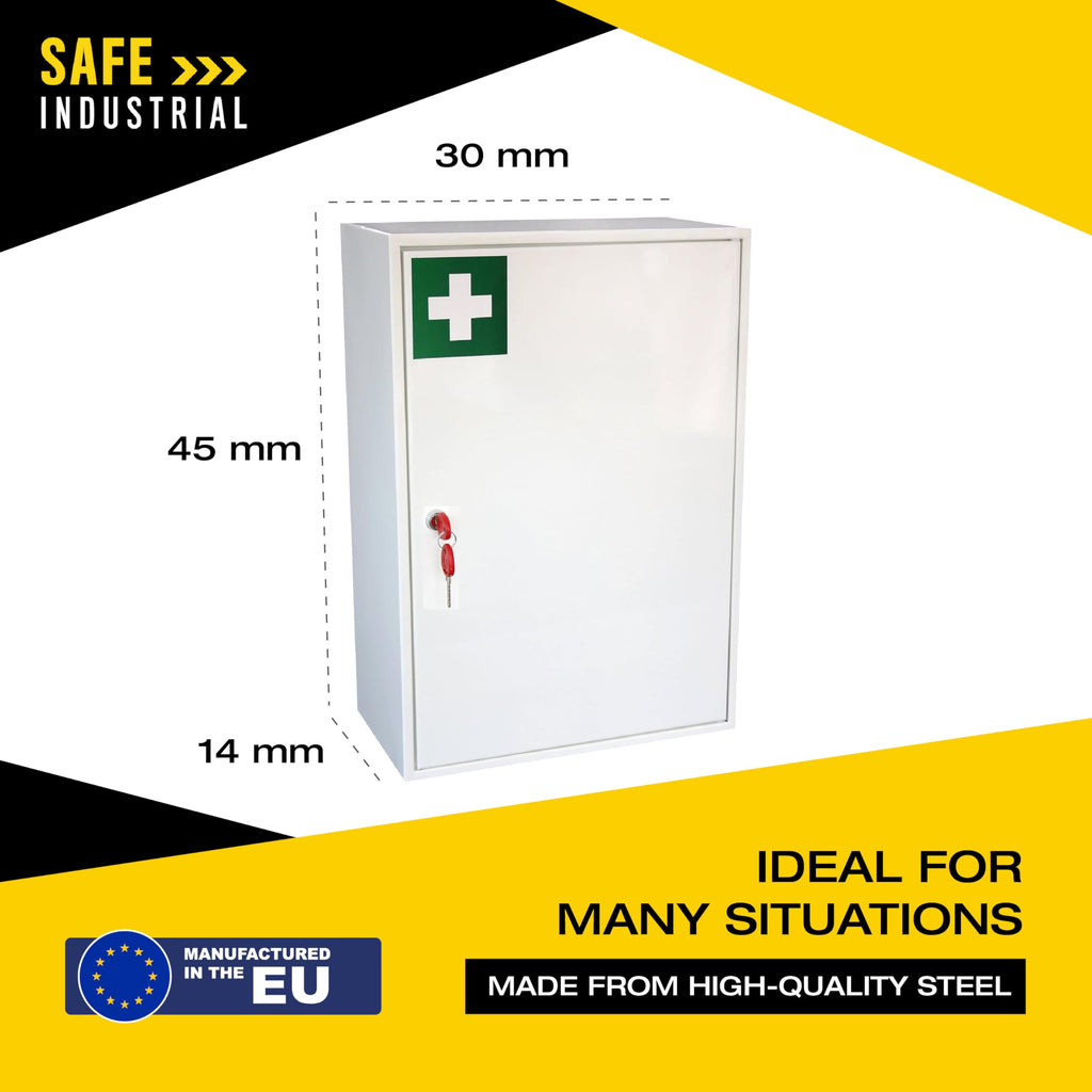 Safe Industrial - Medical Cabinet Wall Mountable Medication Cabinet Key Lock Safe with Shelves - Dedicated Secure Storage for Medicine - image 3
