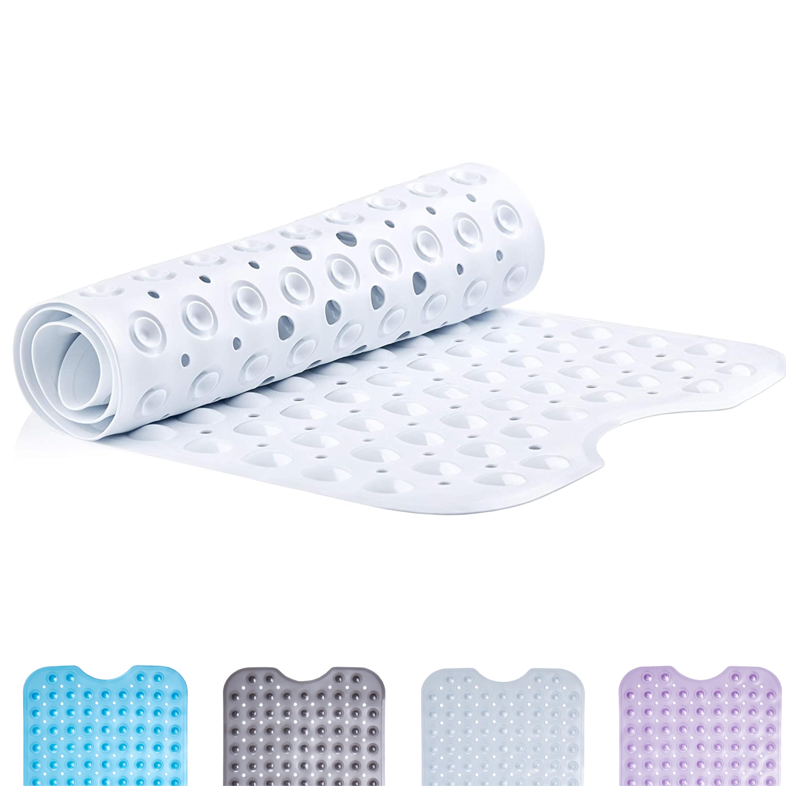 TranquilBeauty Non-Slip Bath Mat – Machine Washable White, 100x40cm