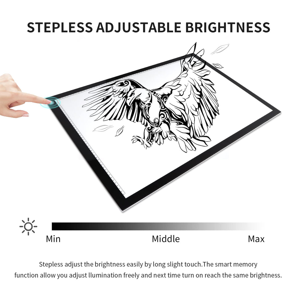 TOHETO A2 LED Light Pad | Dimmable Ultra-Thin Tracing Board for Art