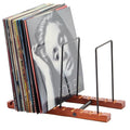 JETAINE Wood Vinyl Record Storage – Desktop LP Album Holder for 50 CDs
