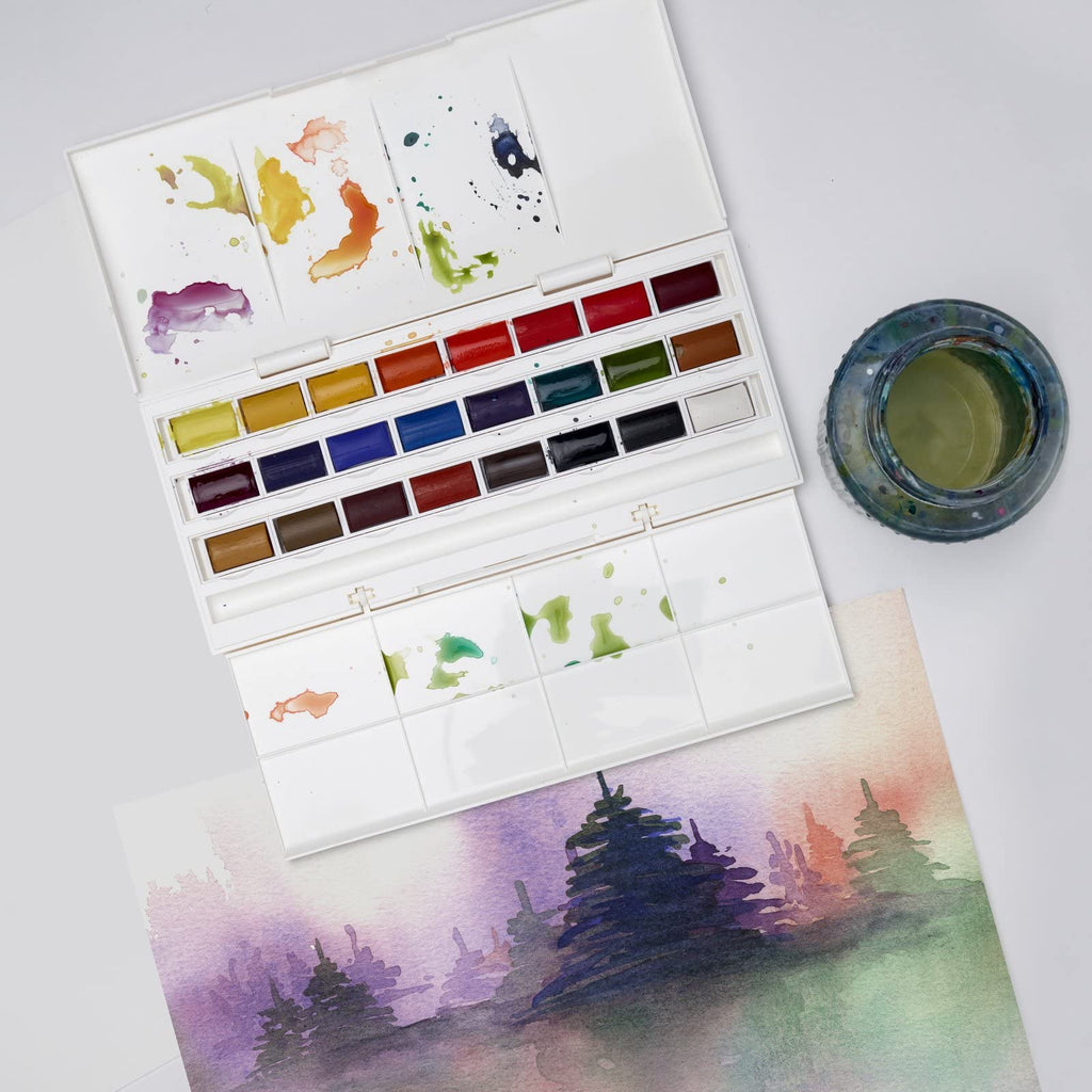 Winsor & Newton Cotman Watercolour Studio Set – 24 Whole Pans
