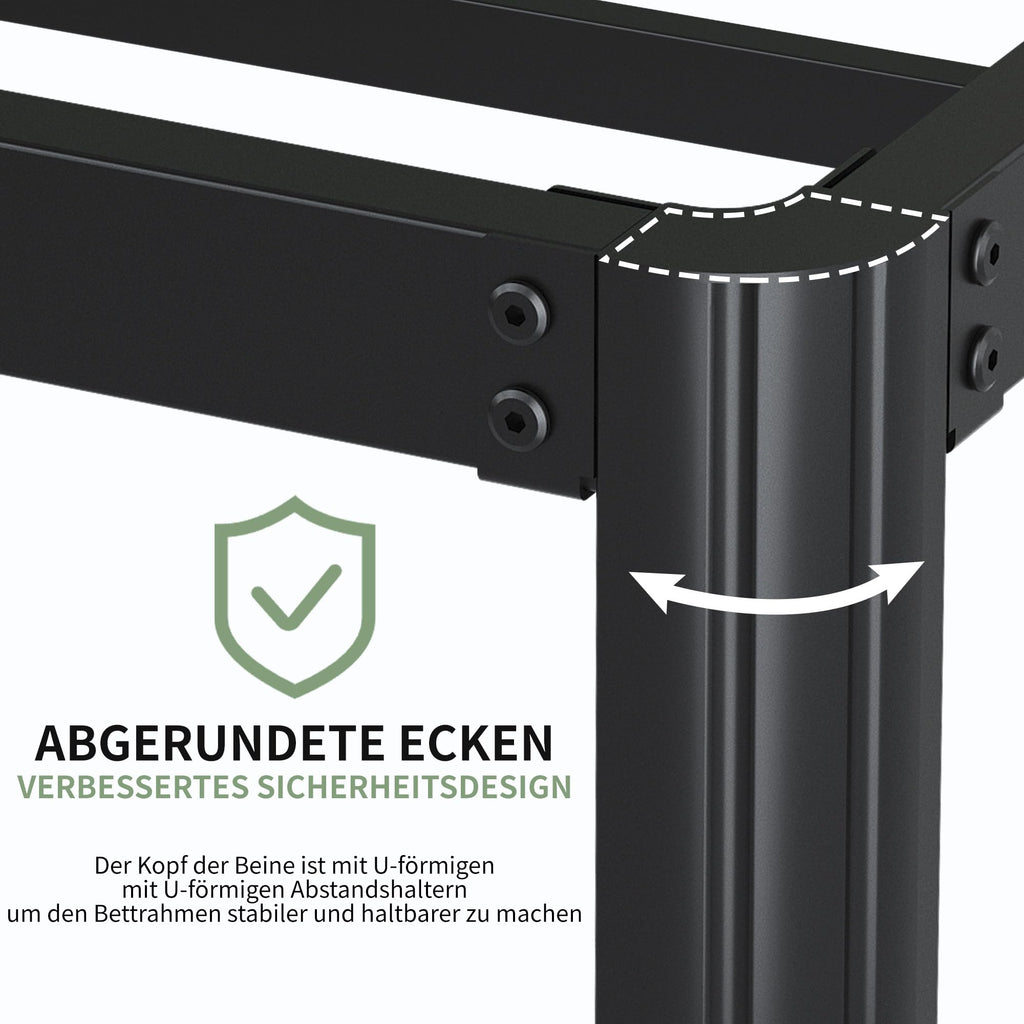 Lutown Metal Bed Frame 90x200cm | Heavy Duty Single Platform Bed