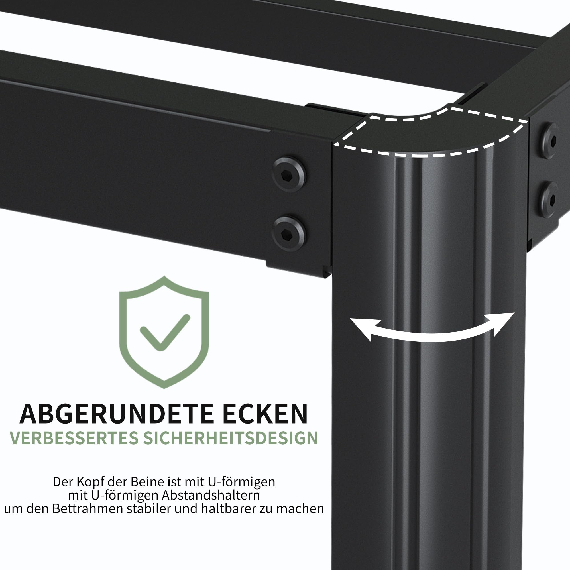 Metal Bed Frame 80x190cm – Heavy Duty Single Platform Bed