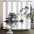 SDOTPMT Lake Mountain Shower Curtain | Waterproof Polyester, 72x78 Inch