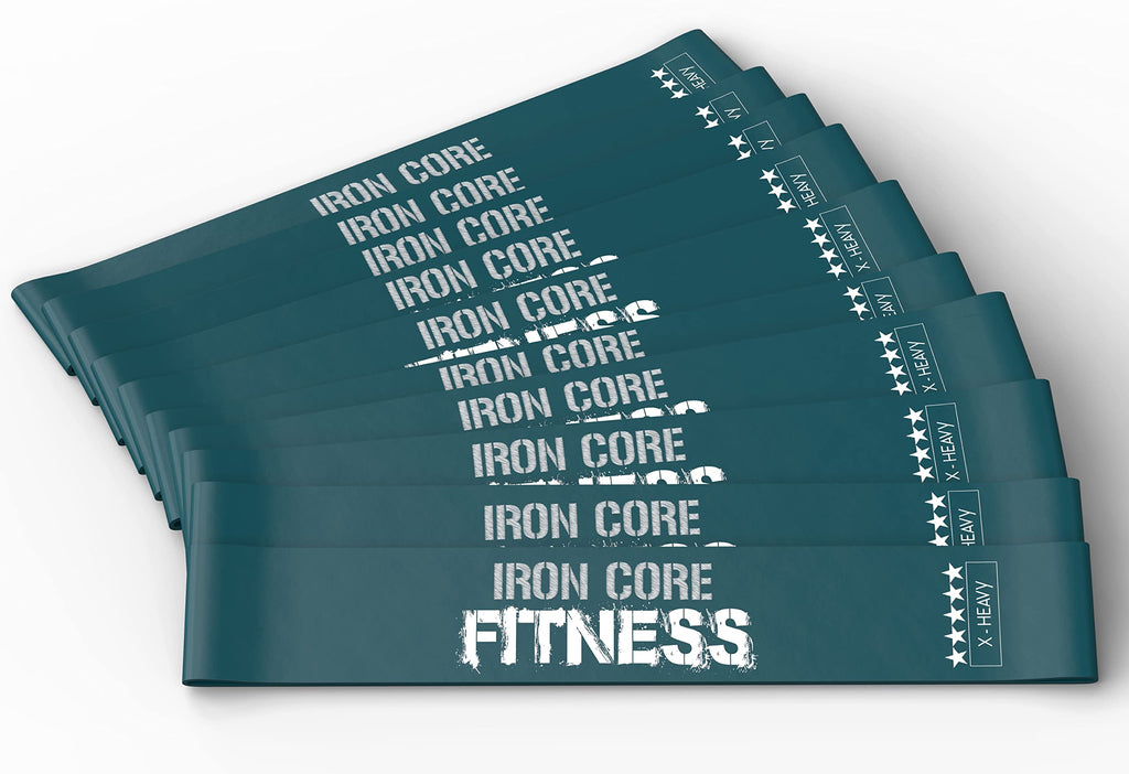 Iron Core Fitness Mini Resistance Bands - 10 Pack Loop Exercise Bands