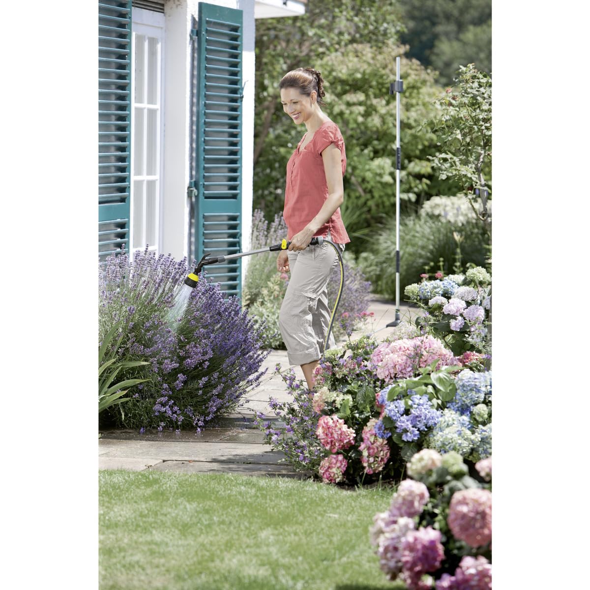 Kärcher Garden Shower – Adjustable 2-in-1 Watering Lance, Black/Yellow