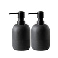 Jolof Store Black Resin Soap Dispenser Set | 2-Piece Bathroom & Kitchen Set