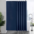 Furlinic Navy Blue Shower Curtain | Mold Proof Waterproof Polyester 200x210cm