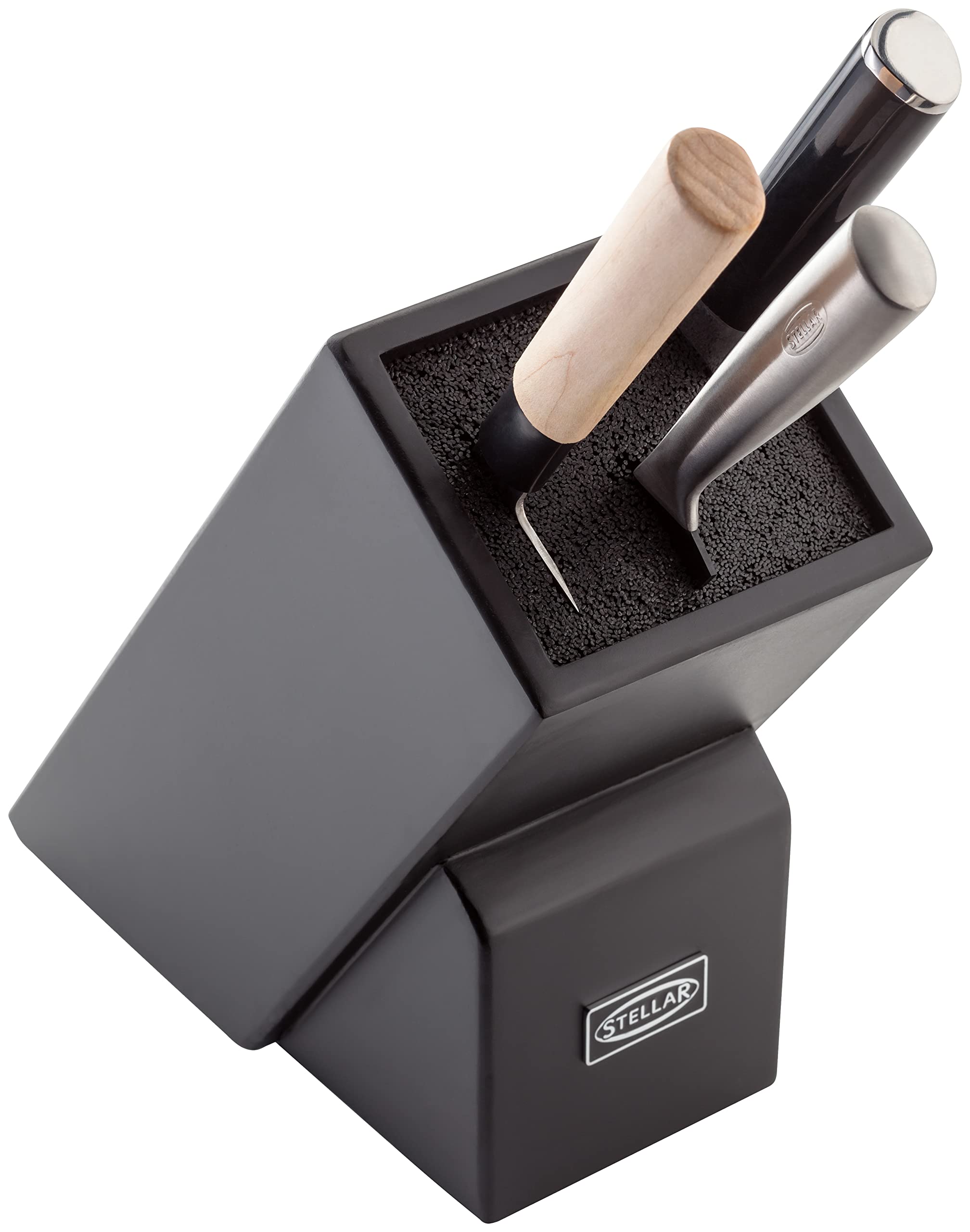 Jolof Store Universal Knife Block with Fibre Rods and Scissors Slot