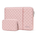MOSISO 13.3 inch Laptop Sleeve | Quilted Vertical Case - Chalk Pink