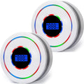 Jolof Store 2-Pack Smoke and Carbon Monoxide Detector with Digital Display
