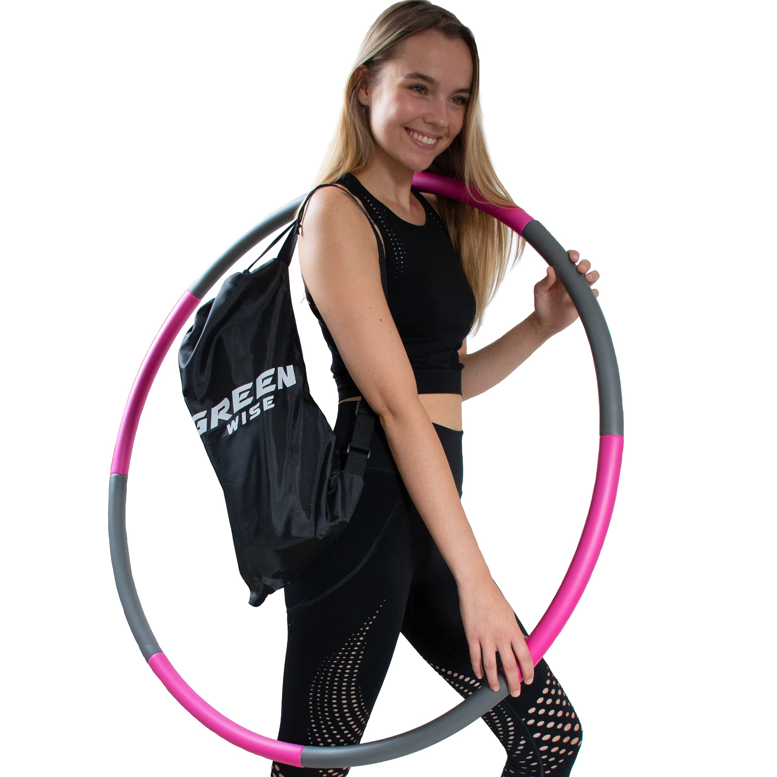 GreenWise Weighted Hula Hoop – Adjustable Stainless Steel Fitness Hoop