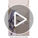 Addis 50L Faux Rattan Laundry Hamper – Cream Storage Basket with Lid