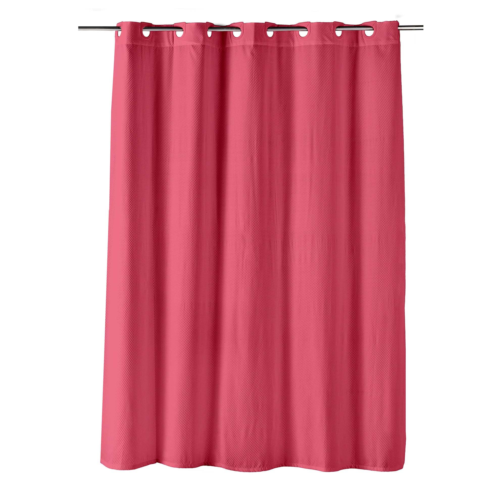 Douceur d'Intérieur Raspberry Microfibre Shower Curtain – 180x200cm