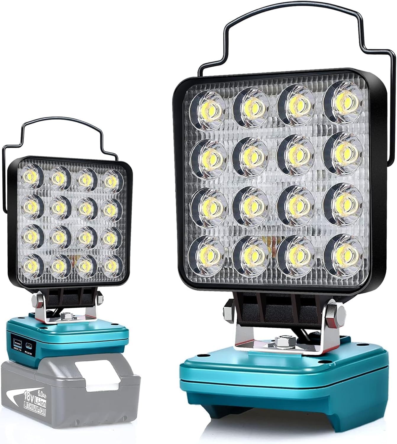Jolof Store 48W LED Work Light for Makita 18V - USB-C Fast Charge