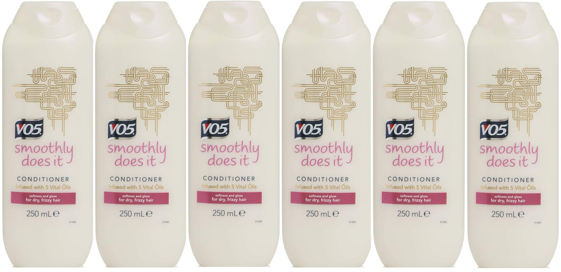 Vo5 Smoothly Does It Conditioner for Frizzy Hair, 250ml (Pack of 6)