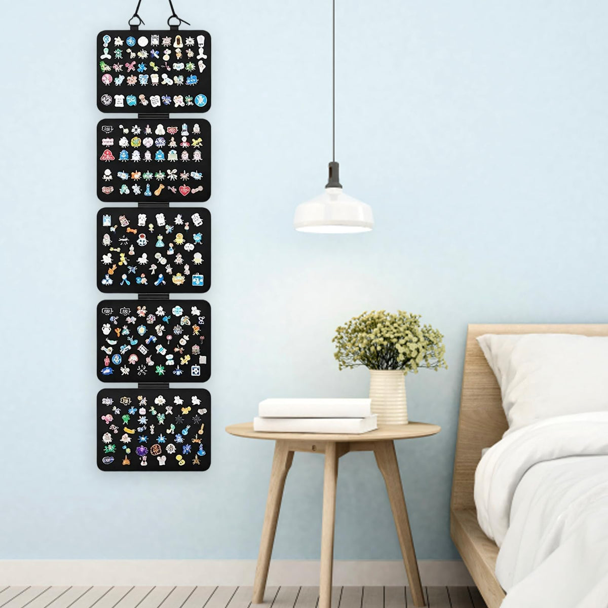 30x106cm Felt Jewelry Storage Board, Wall Mounted Pin Badge Display - image 5