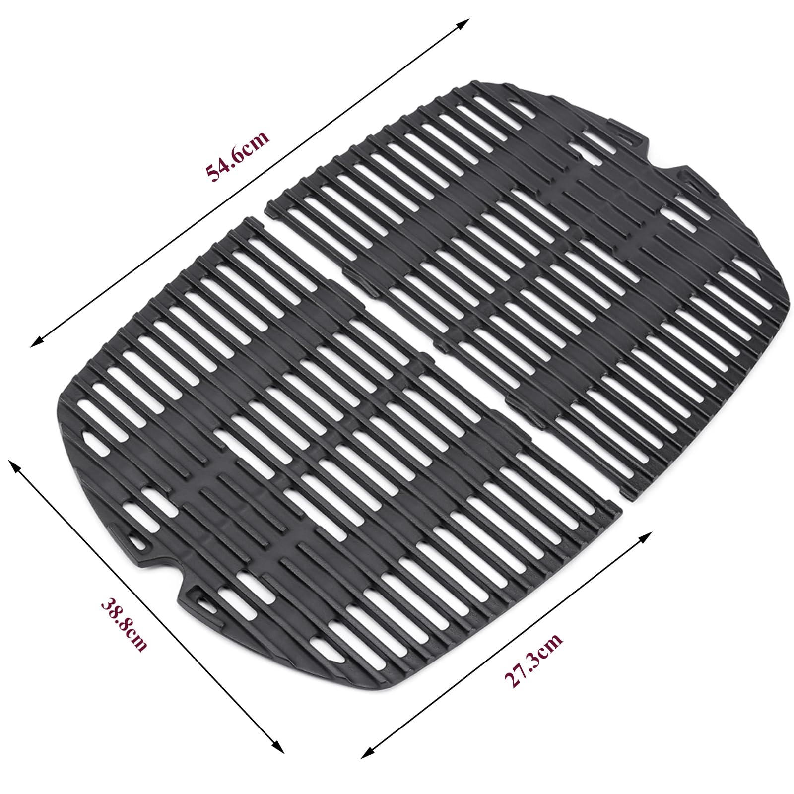 GFTIME Cast Iron Cooking Grates for Weber Q200 Q2000 Series | 7645