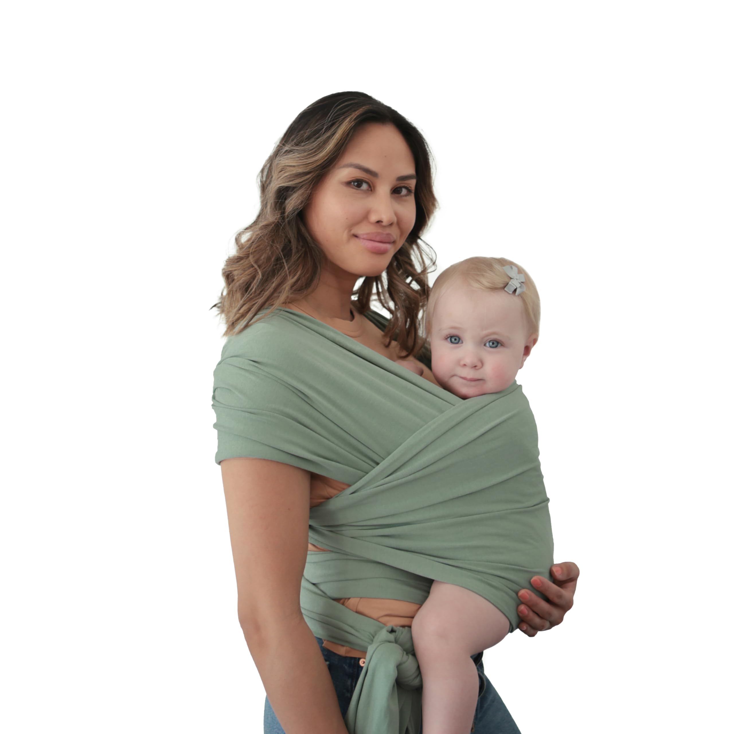 Mushie Organic Cotton Baby Wrap Carrier | Breathable Sling for Newborns