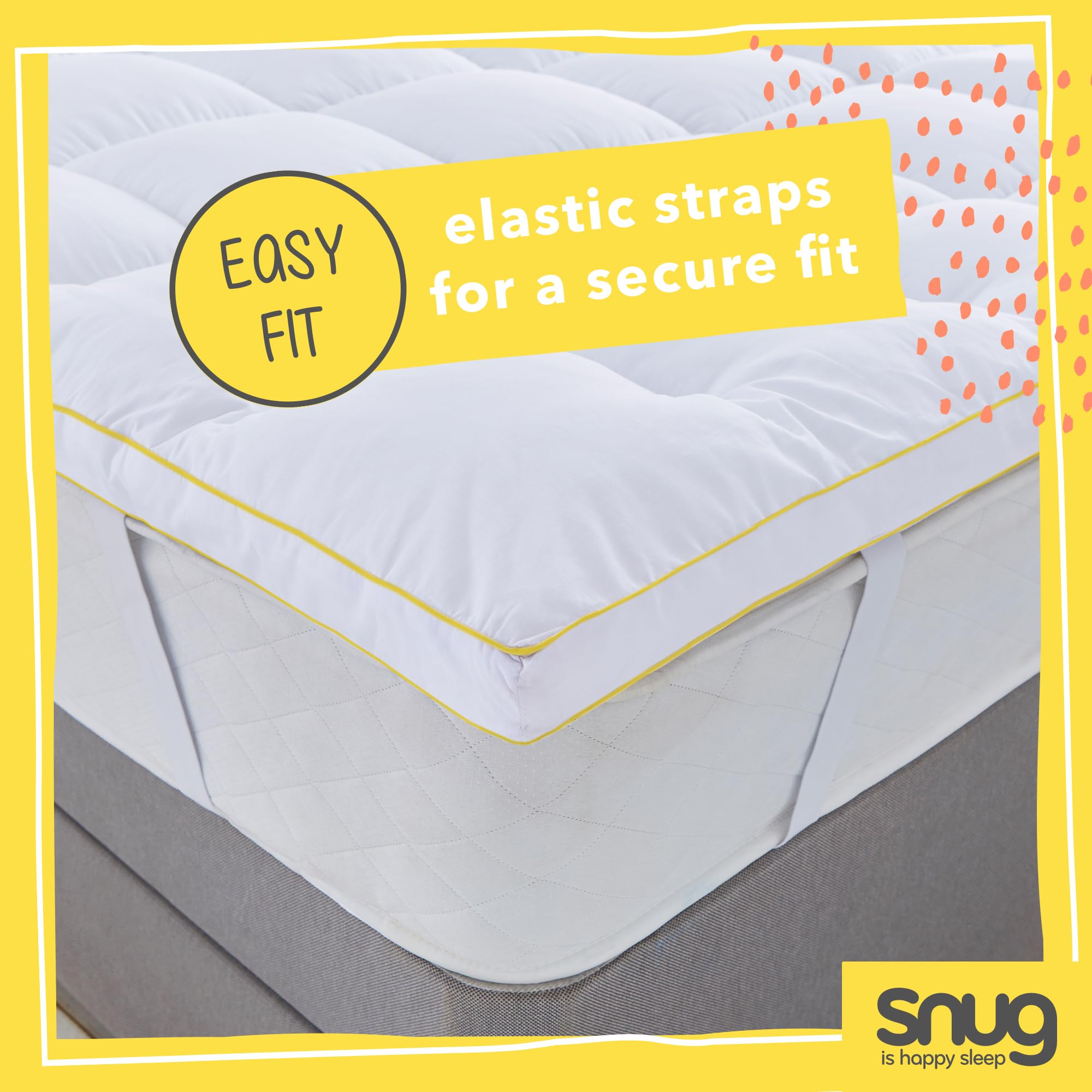 Snug Deeply Dreamy Mattress Topper – 10cm Extra Thick Quilted Single
