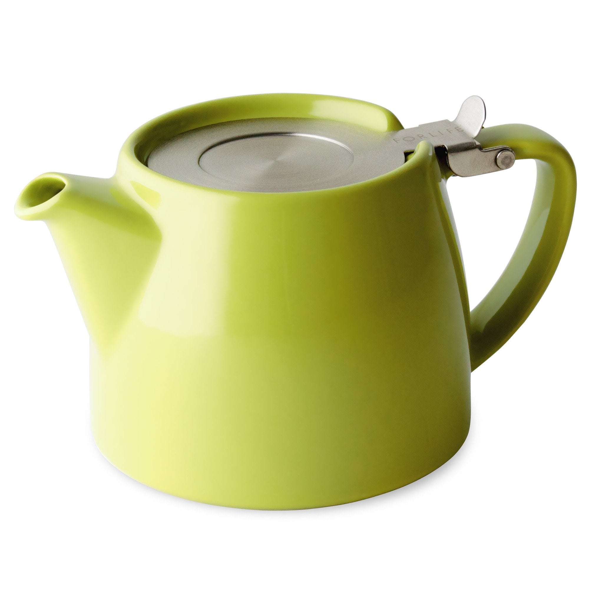 Forlife Ceramic Stackable Teapot with Infuser – Lime Green, 18oz
