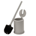 Bath Bliss Stainless Steel Toilet Brush Set with Lid – Matte Grey