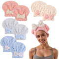 8-Pack Coral Fleece Hair Towel Wraps – Super Absorbent