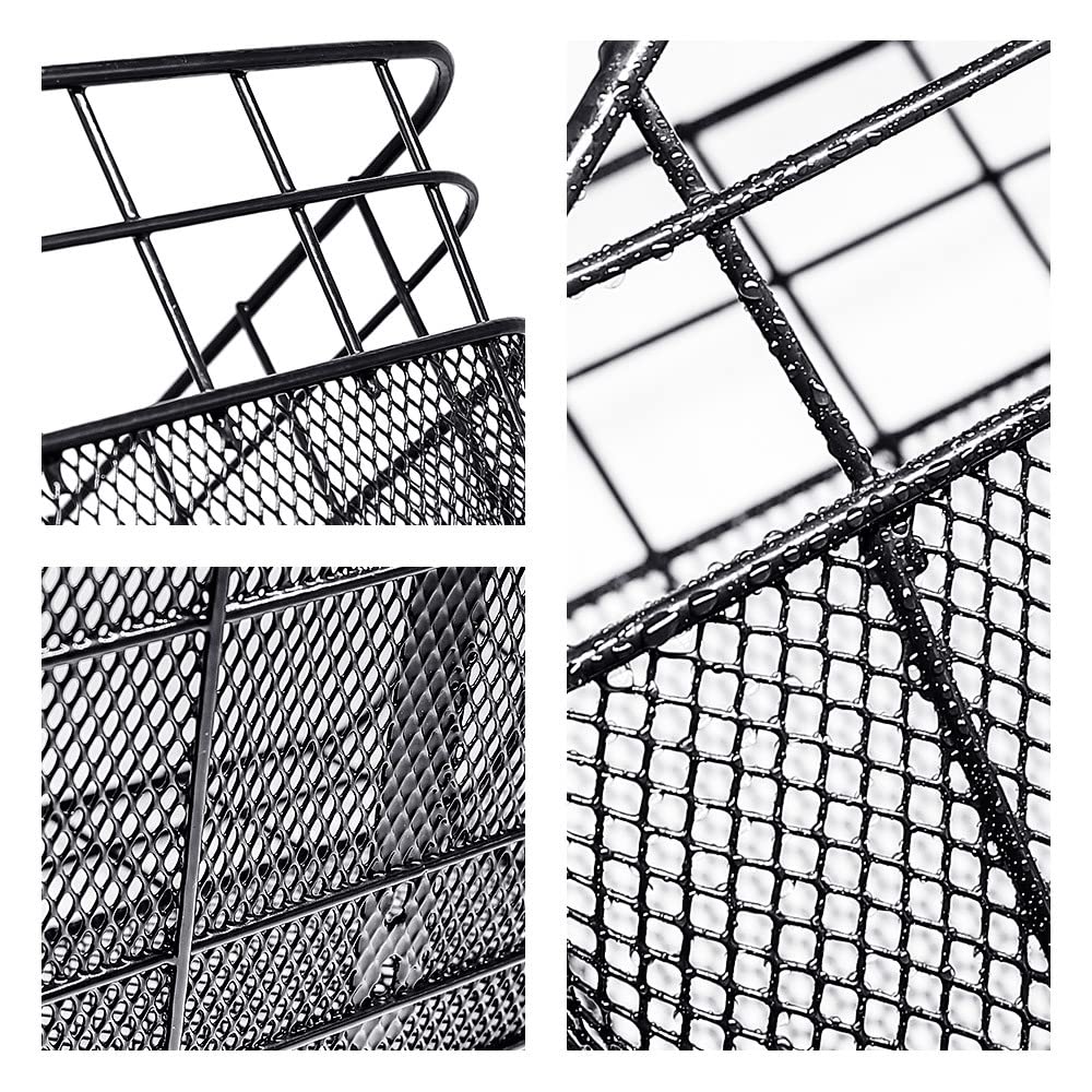 ANZOME Rear Bike Basket | Metal Wire Bicycle Rack with Waterproof Cover