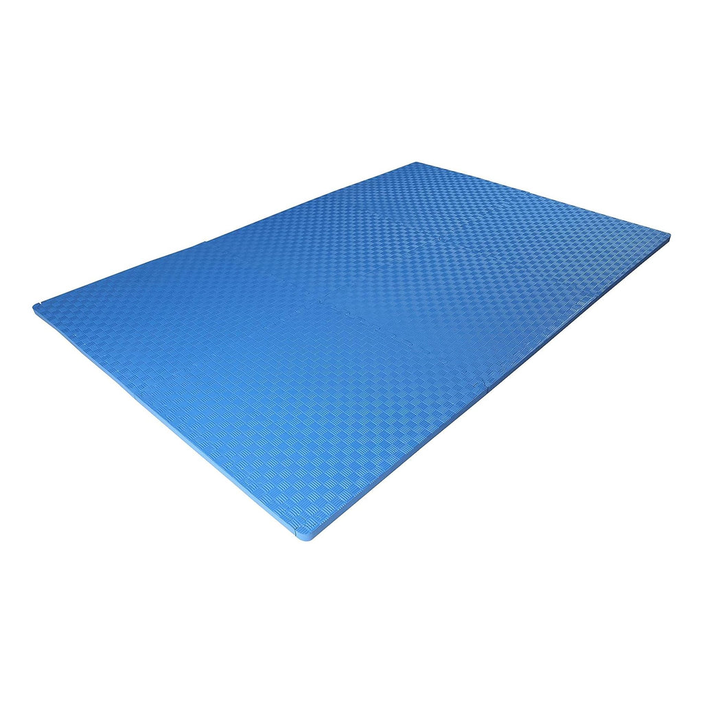 BalanceFrom 1 Inch Thick Puzzle Exercise Mat - EVA Foam Gym Tiles, 24 Sq Ft