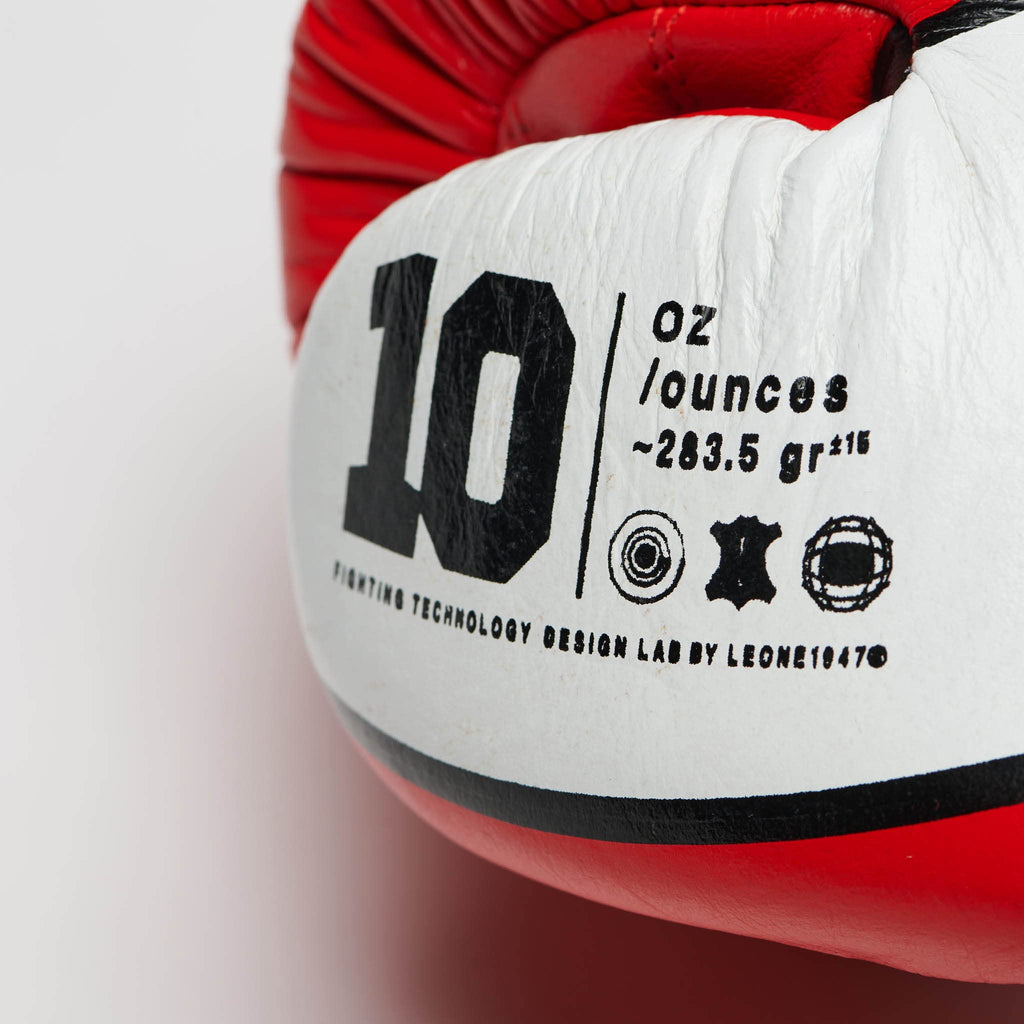 Leone 1947 Shock Boxing Gloves – WBC Certified Sparring Gear, Red, 12oz