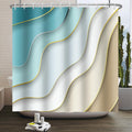 Blue Ocean Wave Shower Curtain – 183x183cm Waterproof