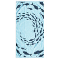 DecoKing Large Beach Towel | 90x180cm Cotton Terry Velour | Shoal Blue