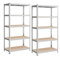 SONGMICS Heavy Duty Steel Shelving Units | 5-Tier Garage Racks, Set of 2