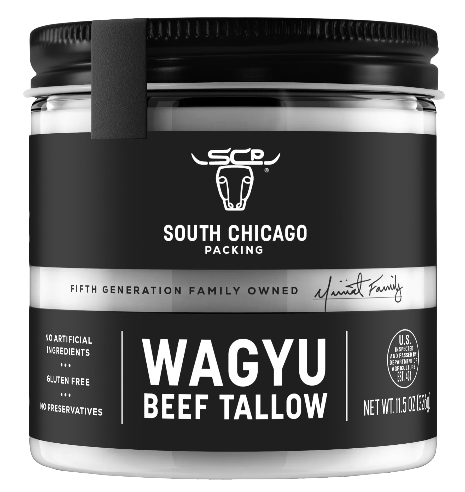 South Chicago Packing Wagyu Beef Tallow | 11oz Jar for Searing & Keto