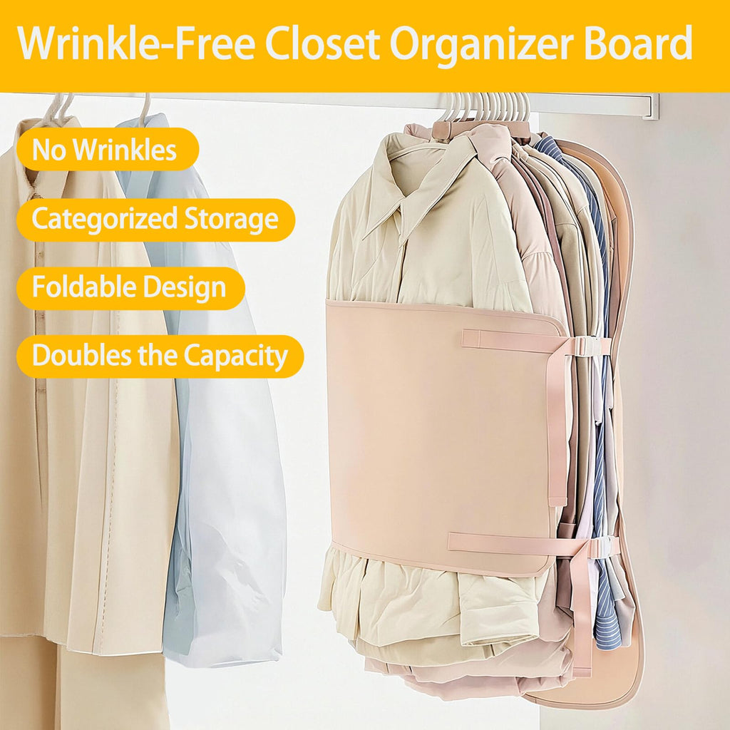 3 PCs Jacket Garment Bag with Self Compression Strap Pink Closet Organiser Space Saver - image 4