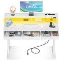 OffiGo Standing Desk with 3 Storage Drawers, 120cm Height Adjustable Desk