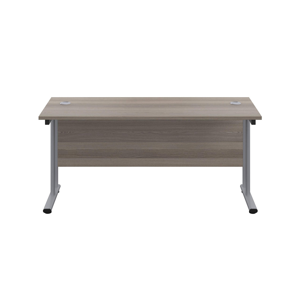 Office Hippo Heavy Duty Rectangular Cantilever Office Desk, Home Office Desk, Office Table, Integrated Cable Ports, PC Desk For Office or Home