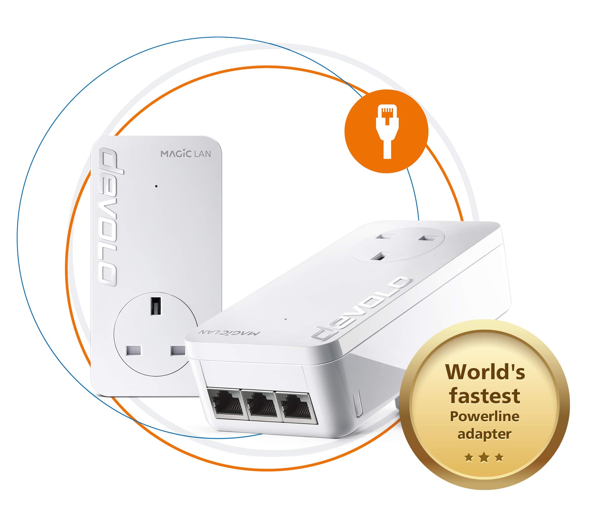 devolo Magic 2-2400 LAN Triple Powerline Starter Kit - 3x Gigabit Ports
