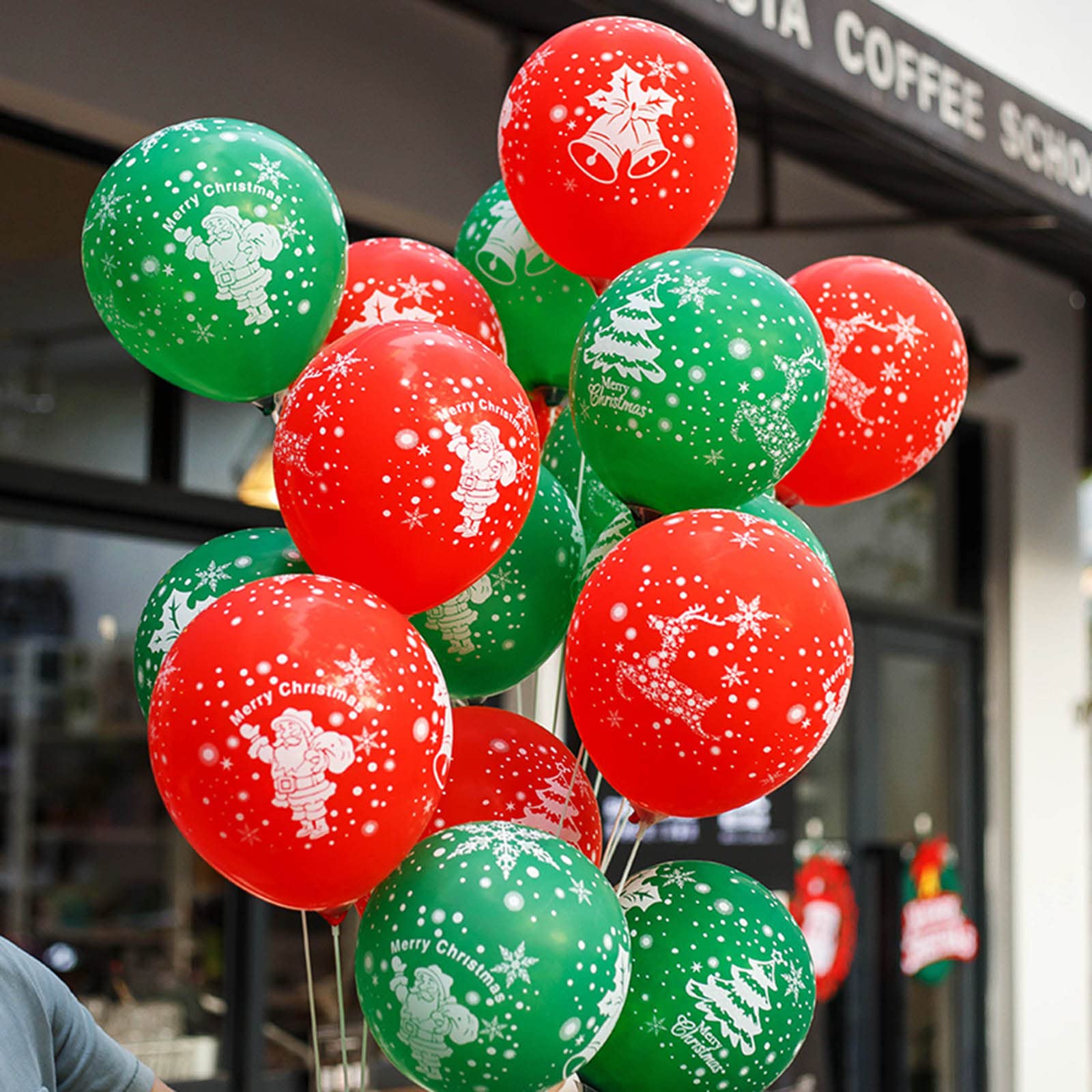 Tomario 150pcs Christmas Balloons | Red & Green Latex Party Decor